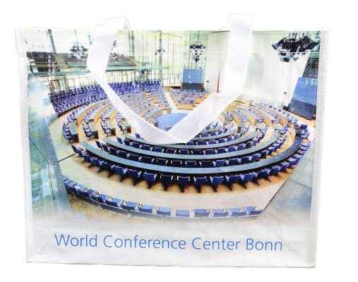 PP World Conference Center Bonn Motiv mit Einfassband das vollständig herum verläuft Taschen